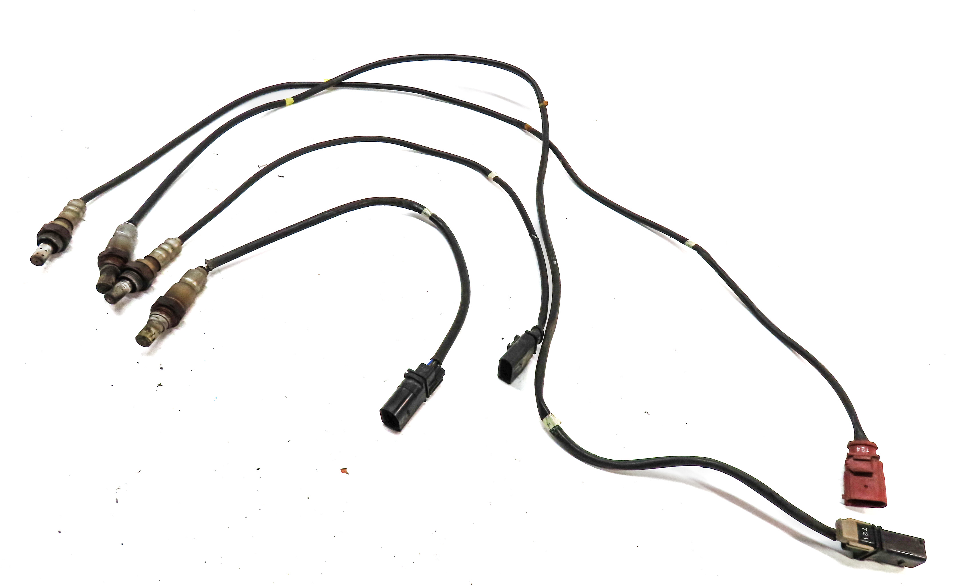 13 AUDI Q7 4L 3.0L SUPER (CTWB) ENGINE OXYGEN O2 LAMBDA PROBE SENSOR WIRE SET/4 — exact item pictured